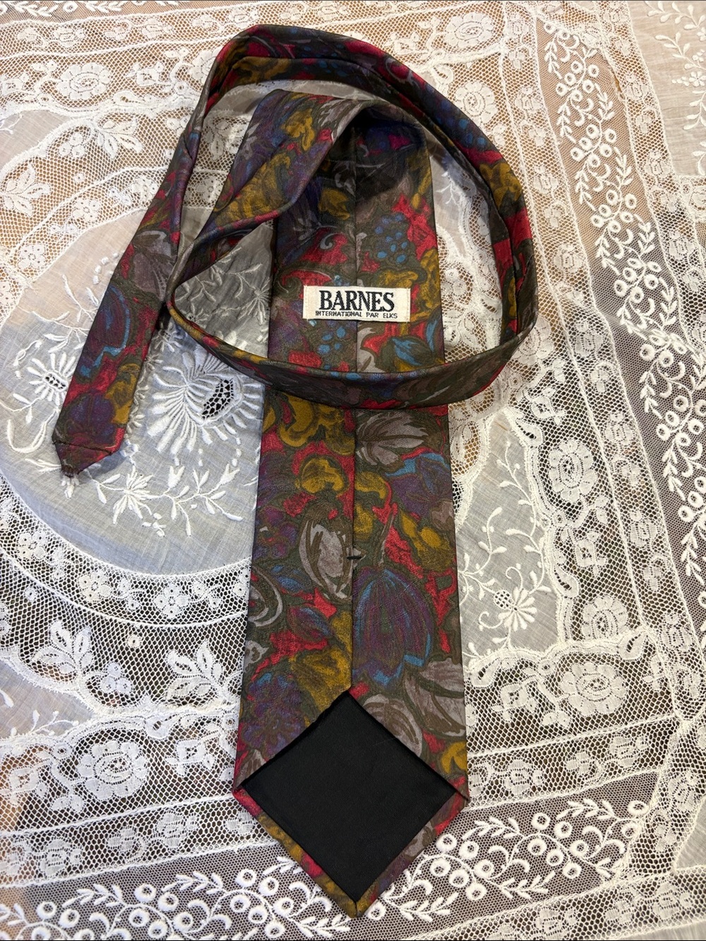 Barneys New York Multicolor Floral Silk Tie